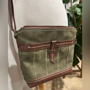 Olive and Brown‎ Crossbody Bag